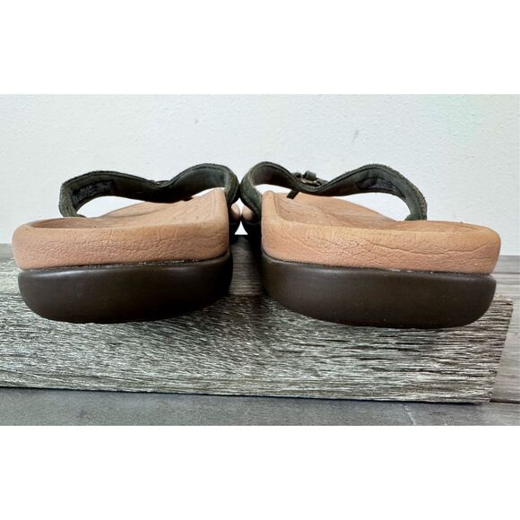 Vionic Tide Aloe Toe Post Sandal Toffee Suede Orthotic Flip Flop Women's Size 10 - Picture 2 of 9